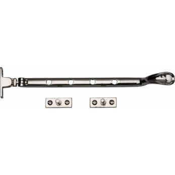 Heritage Brass V990 10-PNF Polished Nickel Casement Stay Spoon Pattern 10"